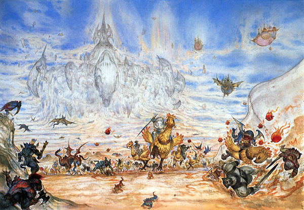 FFXI: Rise of the Zilart artwork, by Yoshitaka Amano.